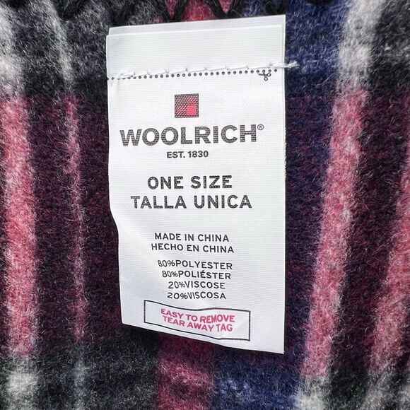 Woolrich Plaid Flannel Style Shawl Cape Poncho One Size Women’s - Picture 3 of 5